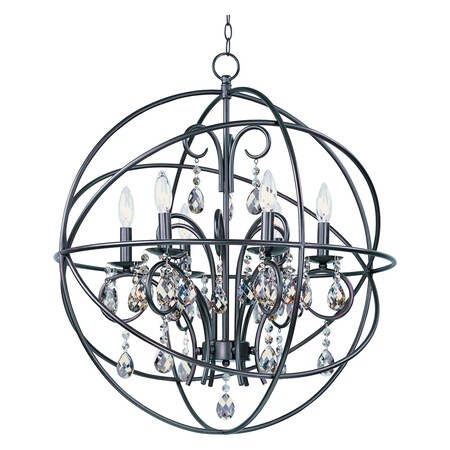 Maxim Six Light Oil Rubbed Bronze Up Chandelier 25144OI